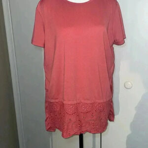 Amaryllis top with back lace detail size medium